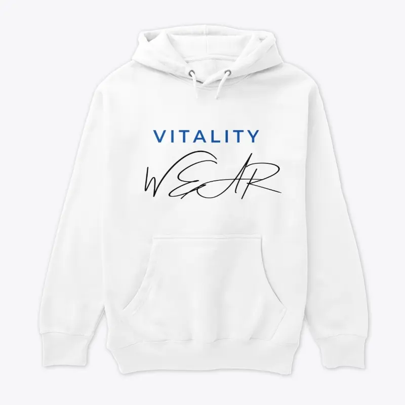 Vitality Wear White Premium Hoodie